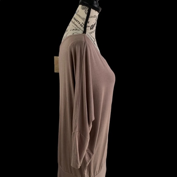 *NWT sinlu womens small taupe blouse - Picture 6 of 11